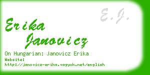erika janovicz business card
